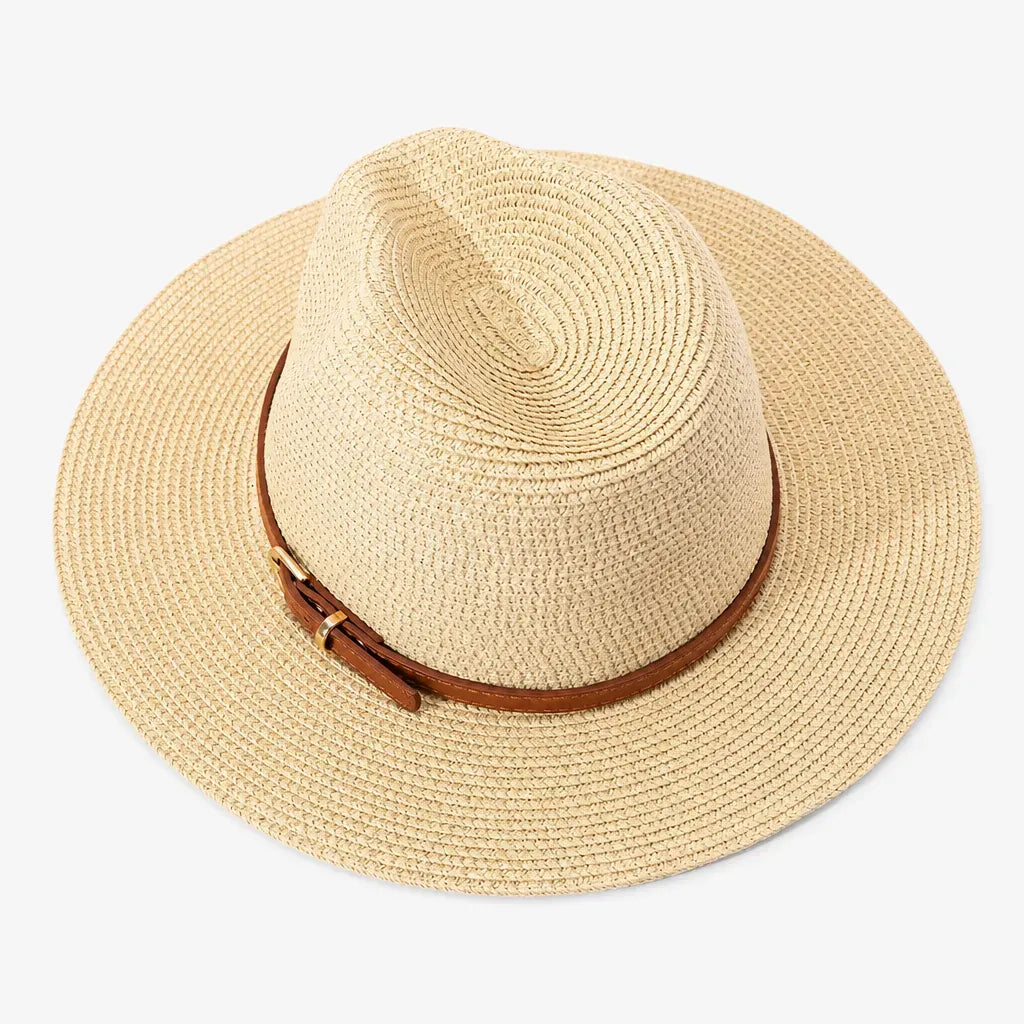 La boîte à chapeaux Chapeau Panama Femme - Paille Tissee pour Ete