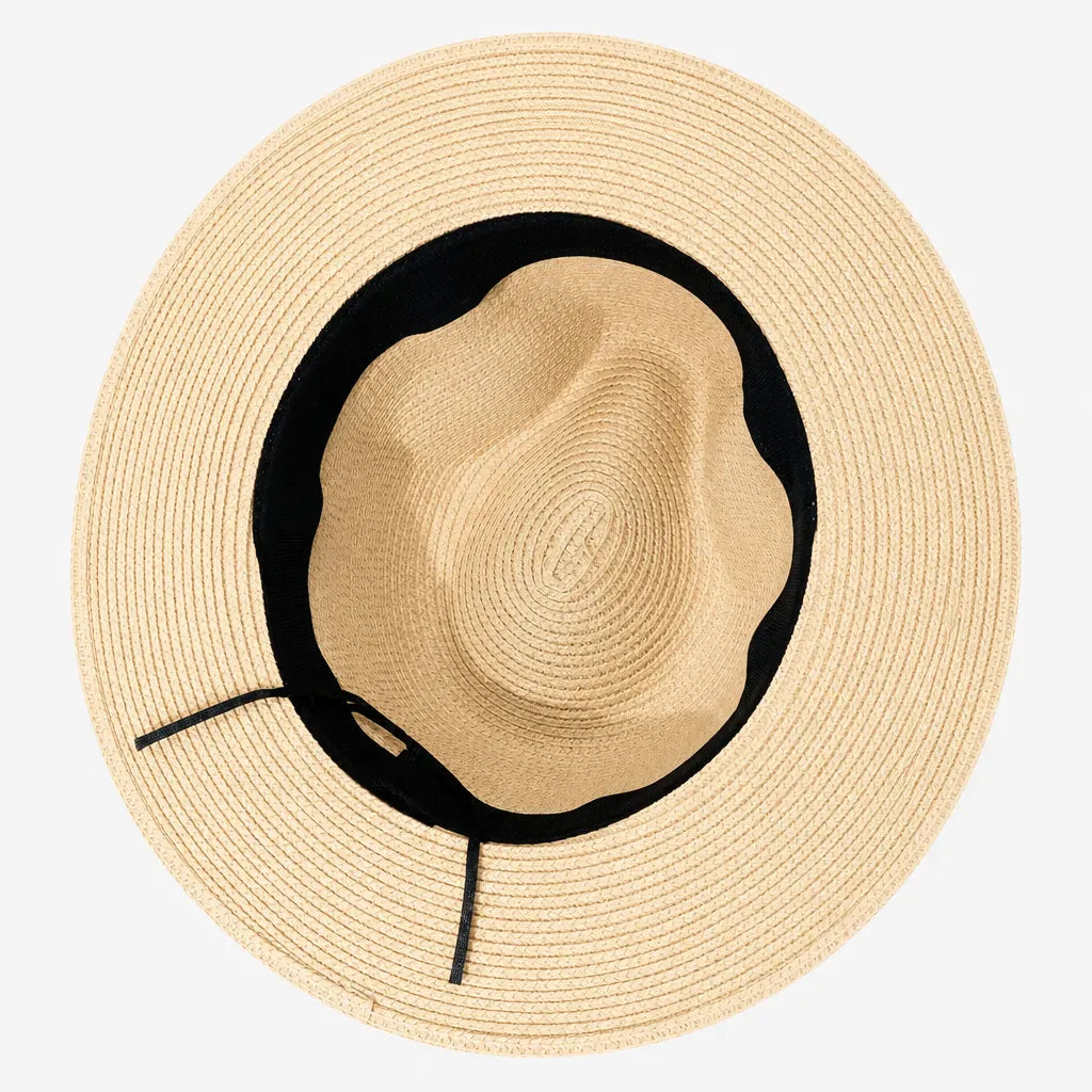 La boîte à chapeaux Chapeau Panama Femme - Paille Tissee pour Ete