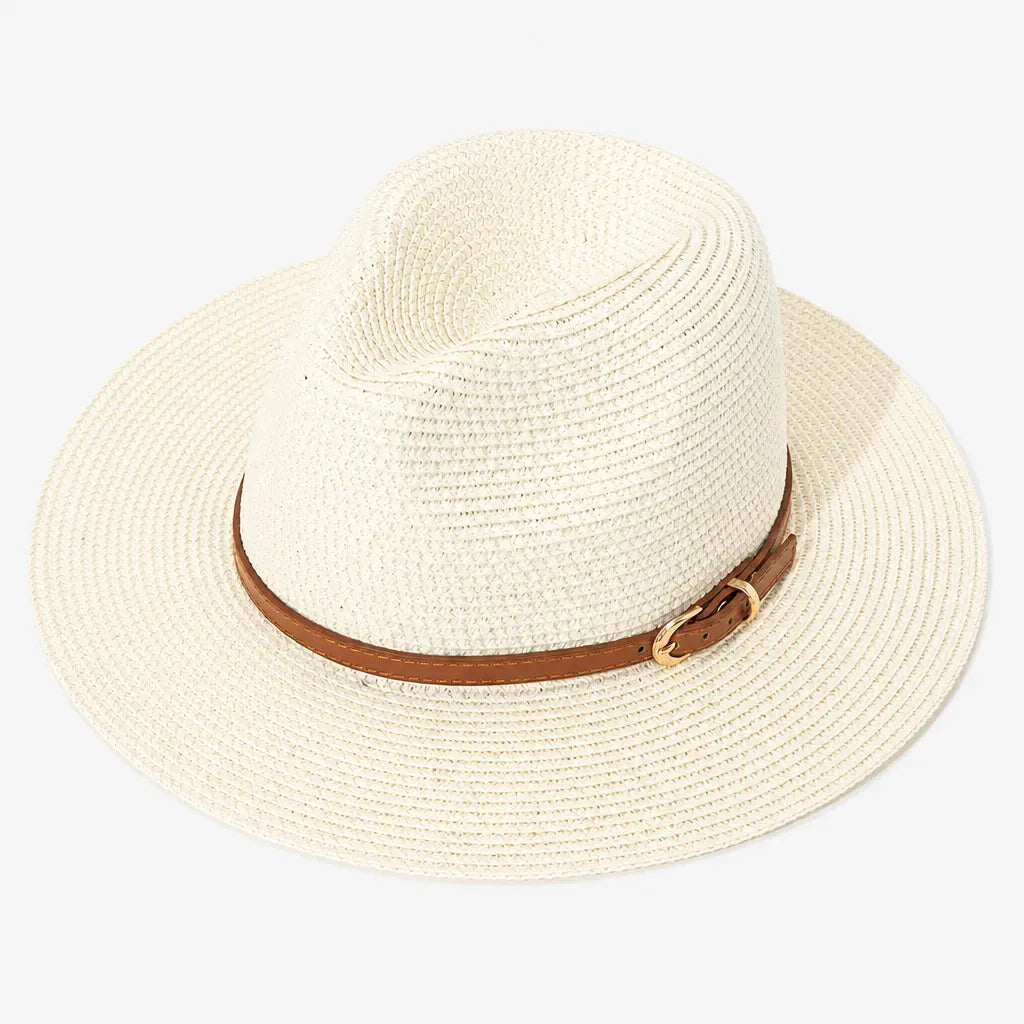 La boîte à chapeaux Chapeau Panama Femme - Paille Tissee pour Ete