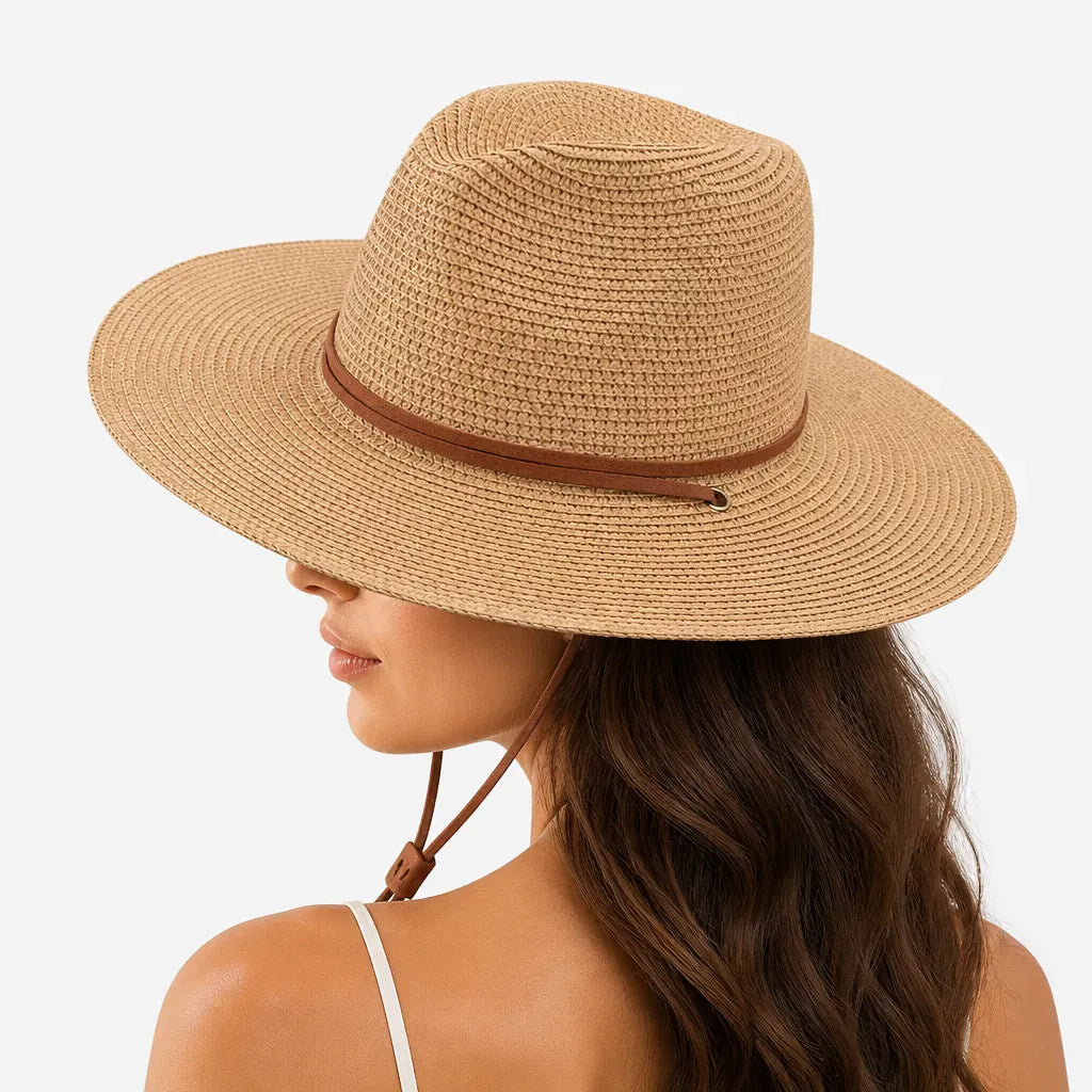 La boîte à chapeaux Chapeau Soleil Femme Grande Taille - Paille Souple Voyage