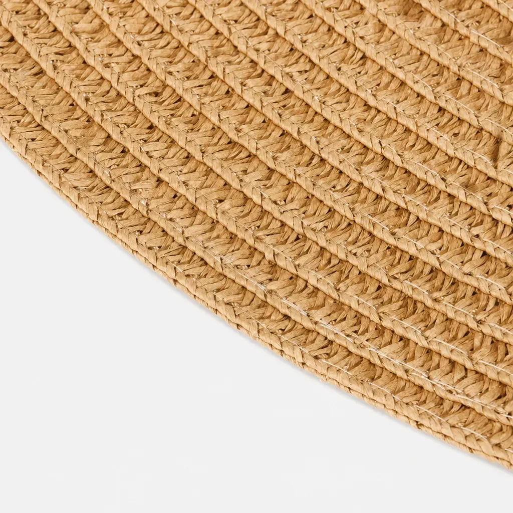 La boîte à chapeaux Chapeau Soleil Femme - Paille Pliable avec Noeud Ete