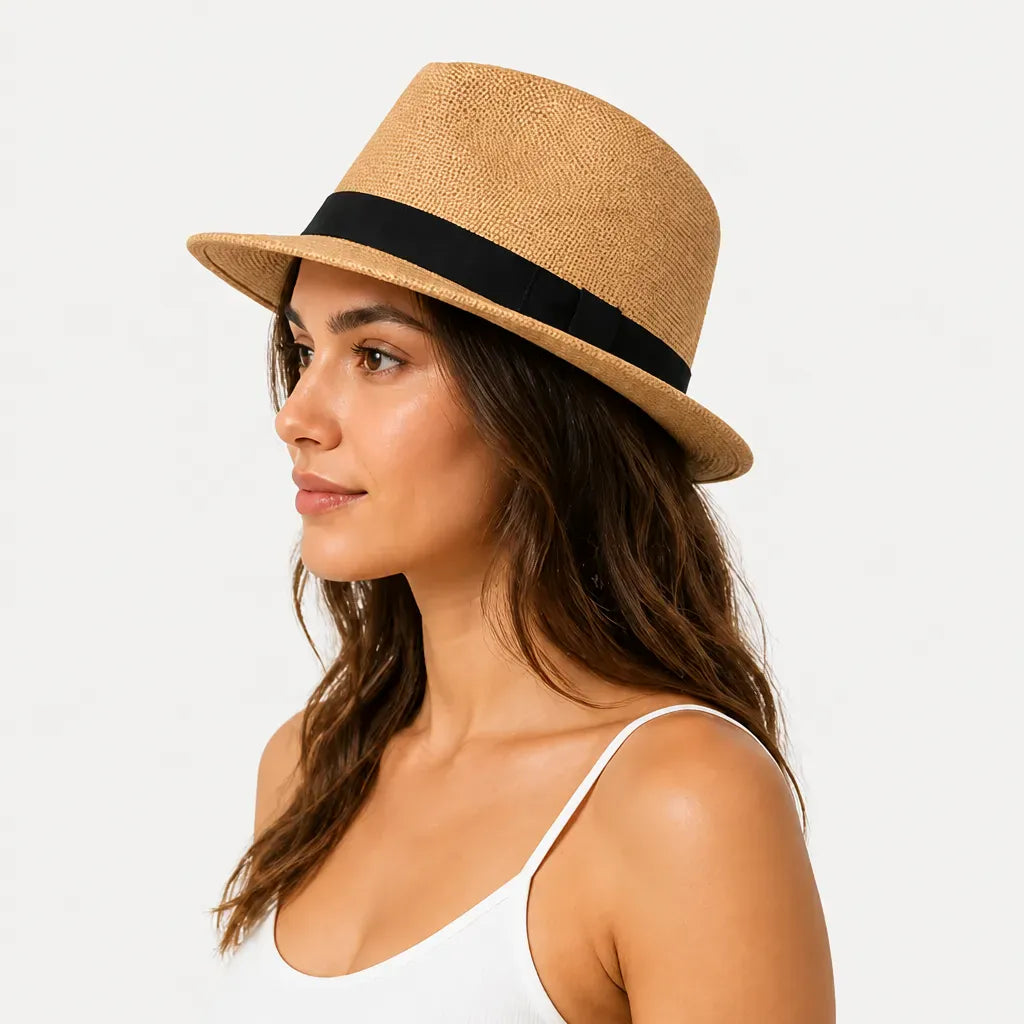 La boîte à chapeaux Chapeau Soleil Large Bord Femme - Style Anglais Voyage Plage
