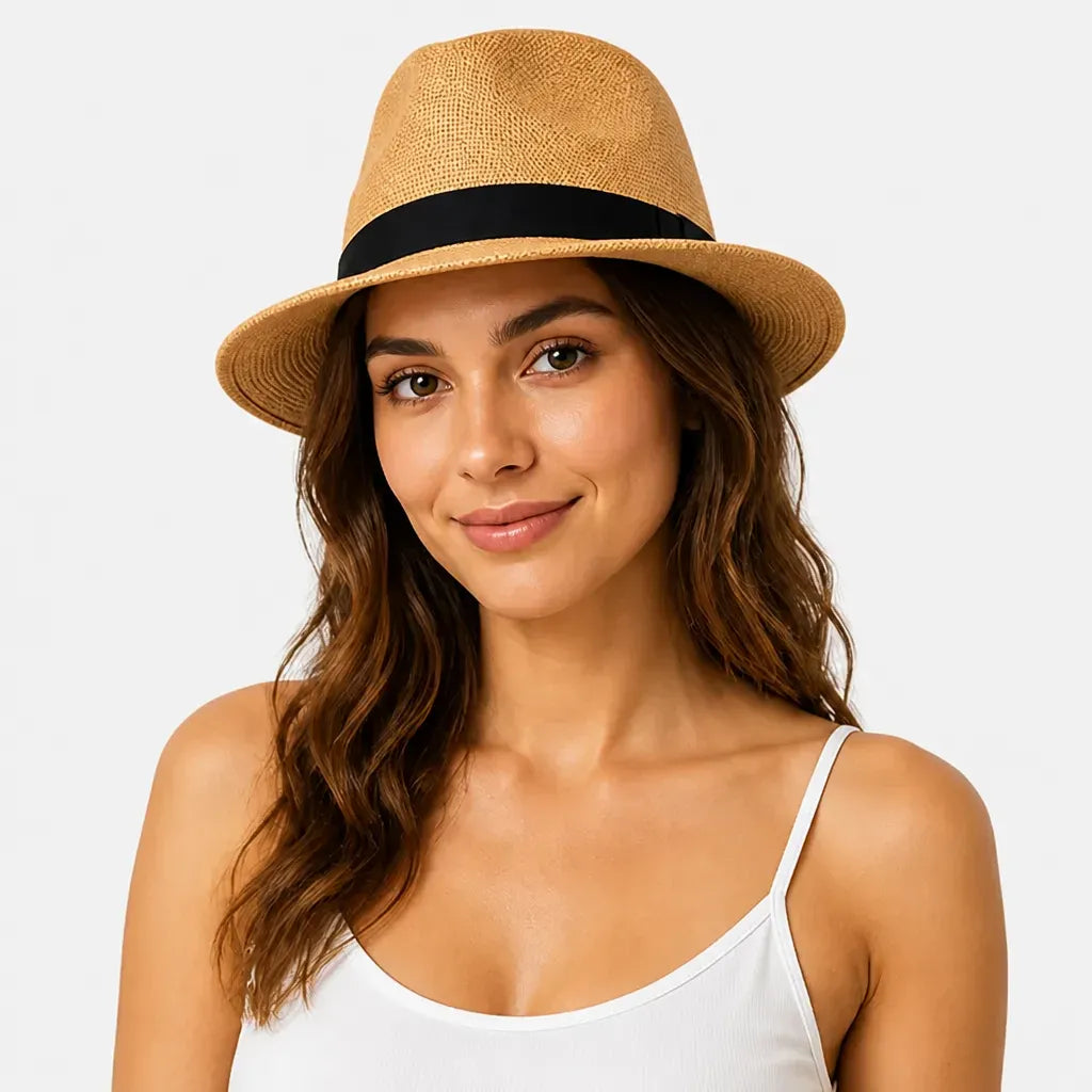 La boîte à chapeaux Chapeau Soleil Large Bord Femme - Style Anglais Voyage Plage