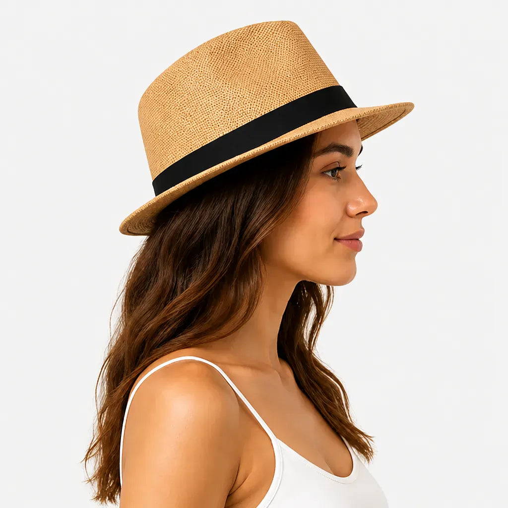 La boîte à chapeaux Chapeau Soleil Large Bord Femme - Style Anglais Voyage Plage
