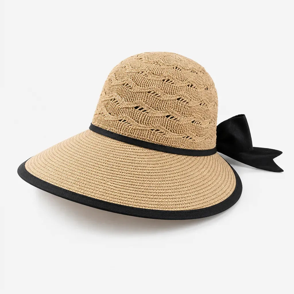 La boîte à chapeaux Chapeaux de Plage pour Femme - Paille Ruban Noeud Ete