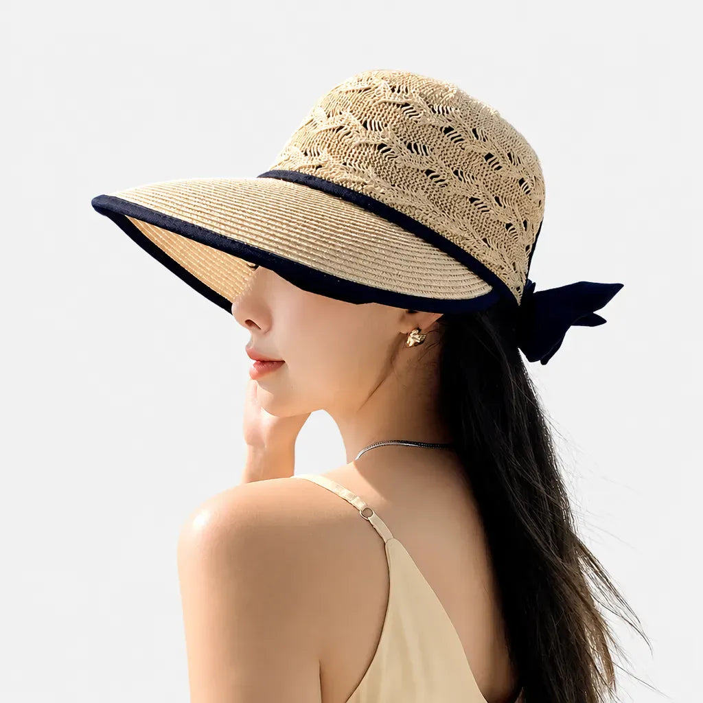 La boîte à chapeaux Chapeaux de Plage pour Femme - Paille Ruban Noeud Ete