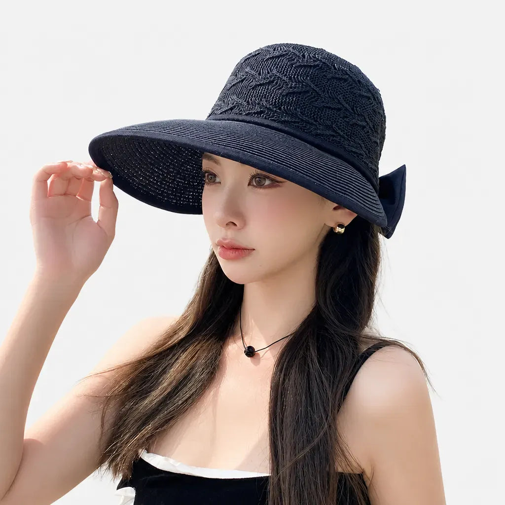 La boîte à chapeaux Chapeaux de Plage pour Femme - Paille Ruban Noeud Ete