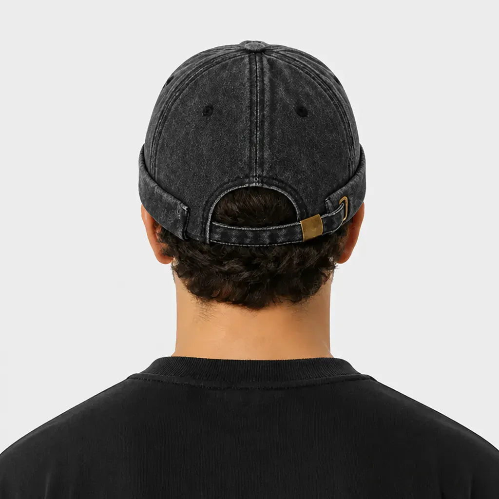 La boîte à chapeaux Docker Casquette - en Denim, Style Marin Ajustable