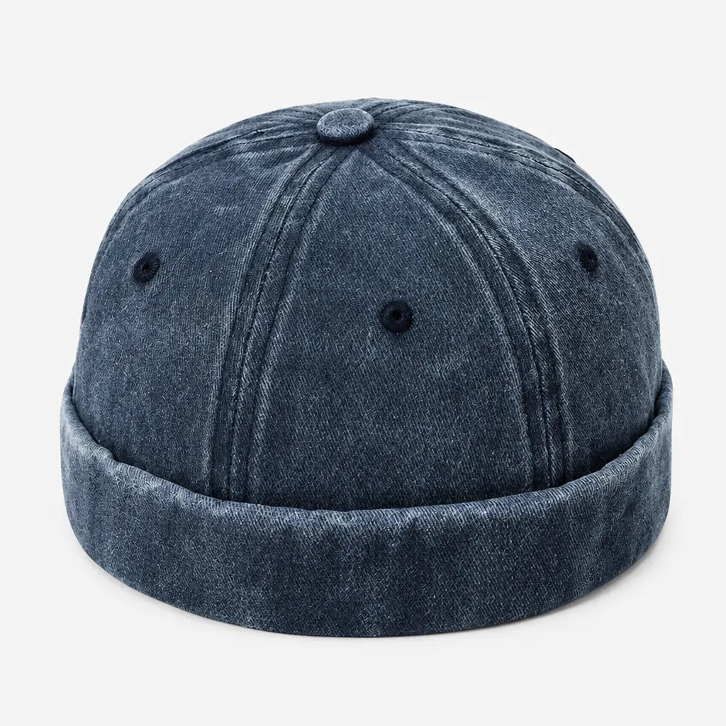 La boîte à chapeaux Docker Casquette - en Denim, Style Marin Ajustable