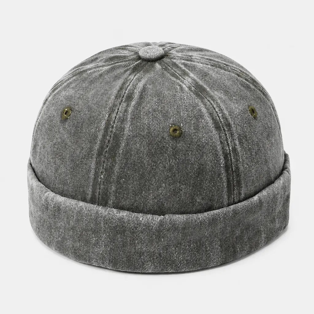 La boîte à chapeaux Docker Casquette - en Denim, Style Marin Ajustable