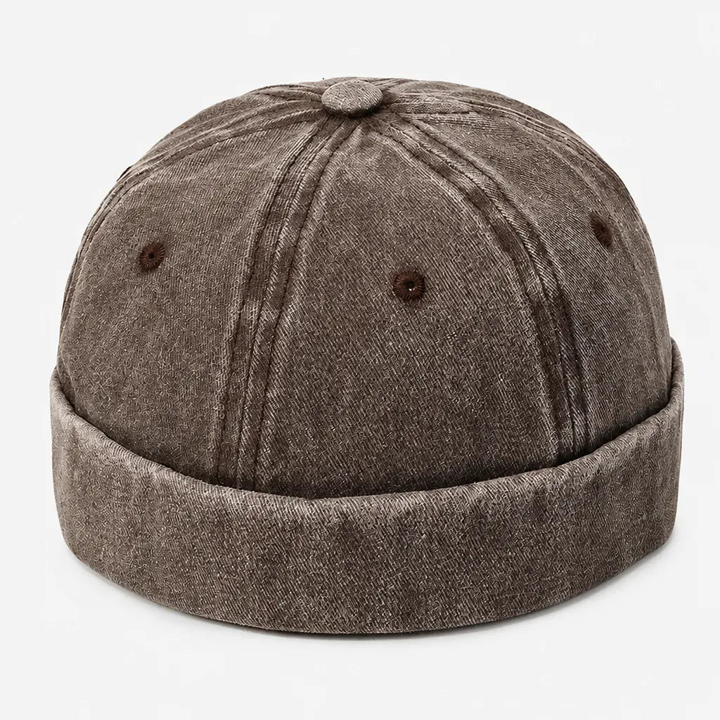 La boîte à chapeaux Docker Casquette - en Denim, Style Marin Ajustable