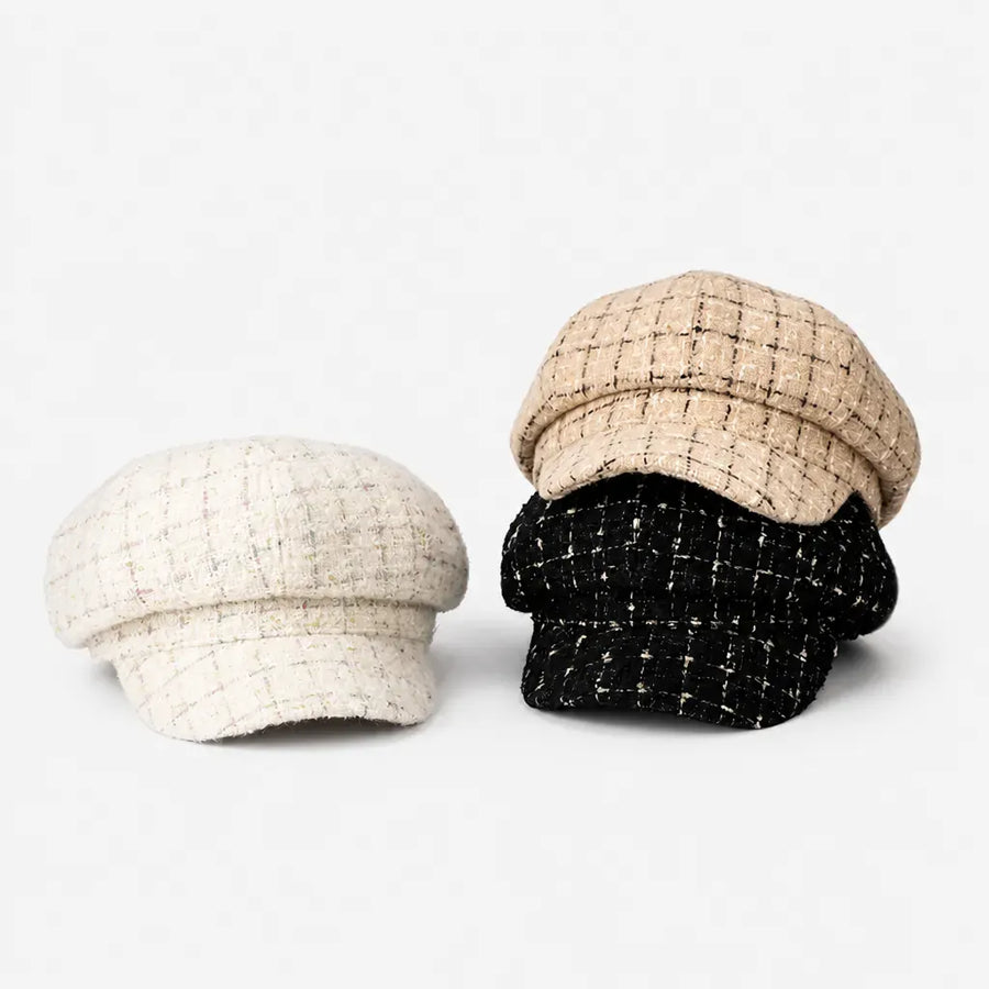 La boîte à chapeaux Gavroche Casquette Femme - Ecossaise Octogonale Retro