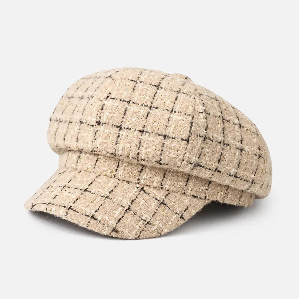La boîte à chapeaux Gavroche Casquette Femme - Ecossaise Octogonale Retro