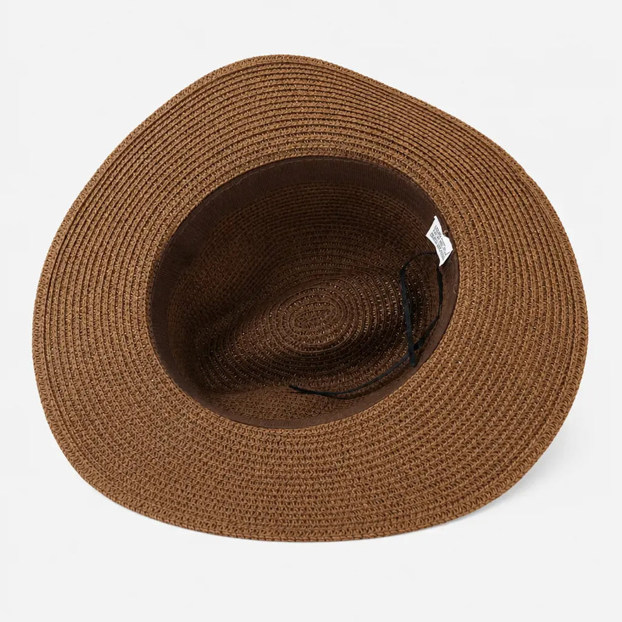 La boîte à chapeaux Grand Chapeau de Plage Femme - Panama Chaine Doree Jazz