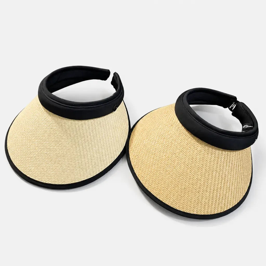 La boîte à chapeaux Visiere Paille Femme - Anti-UV Reglable Sans Calotte