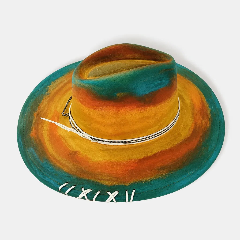 Chapeau Plume - Fedora Large Bord Retro Style Jazz et Western