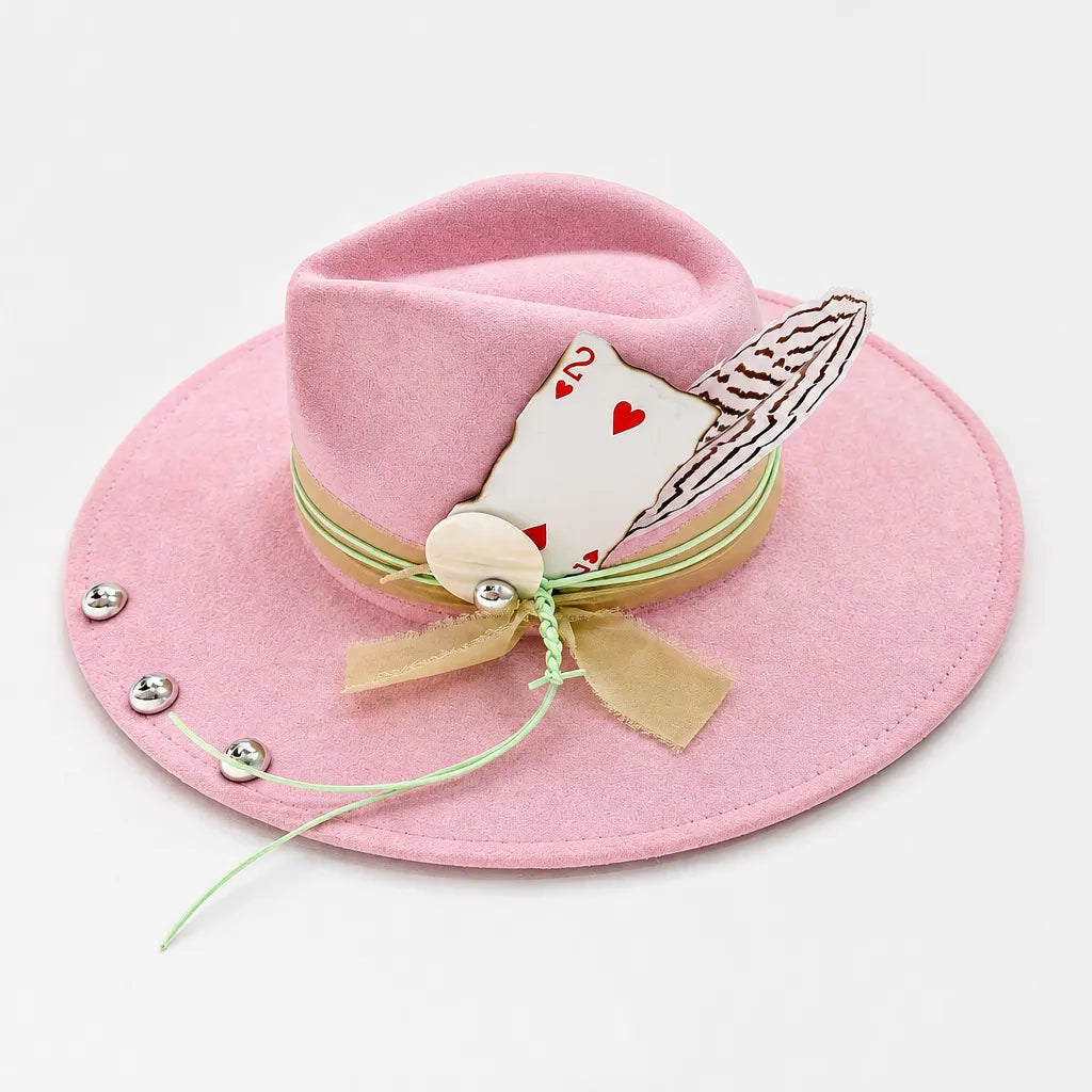 Chapeau Plume - Fedora Large Bord Retro Style Jazz et Western