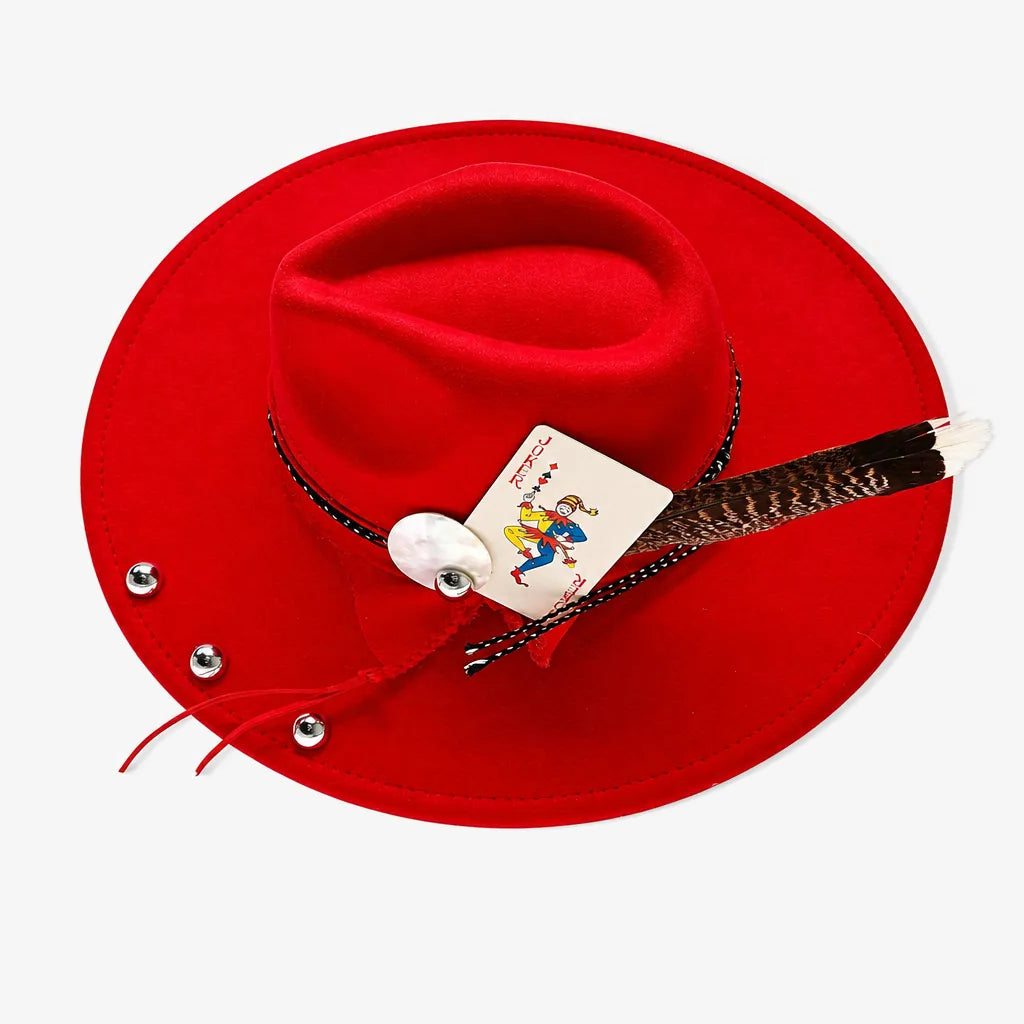 Chapeau Plume - Fedora Large Bord Retro Style Jazz et Western